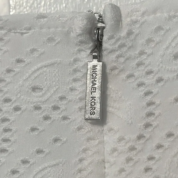 MICHAEL Michael Kors Flutter White Eyelet Wrap Mini Dress Women’s L Large - Picture 9 of 9